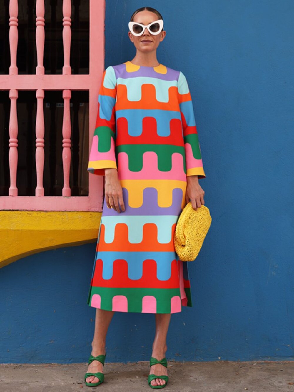 Tuckernuck x Atlantic-Pacific MULTICOLOR Del Mar Disco Hutton Dress - Picture 2 of 5